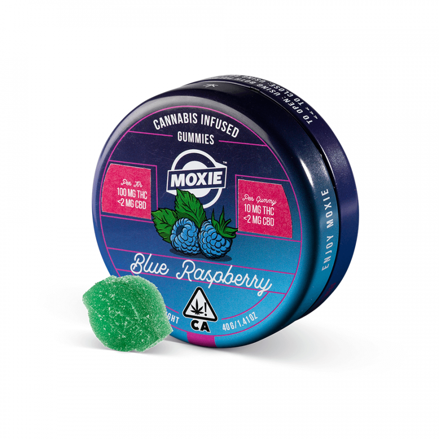 Blue Raspberry Gummies Moxie 100mg