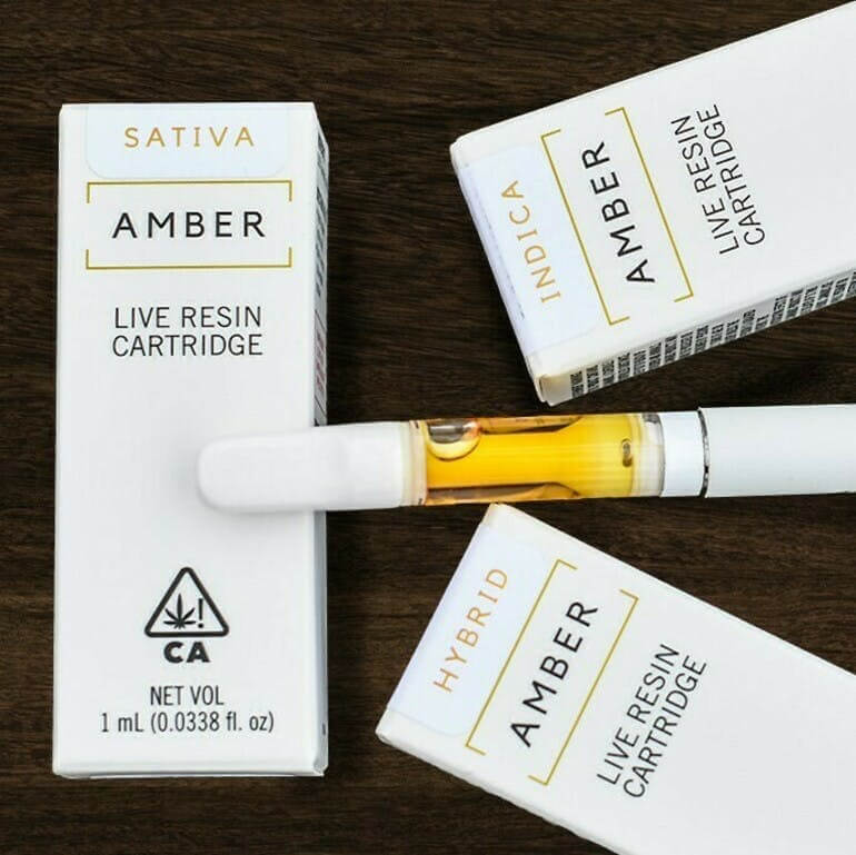 Amber Live Resin Vape Cartridges